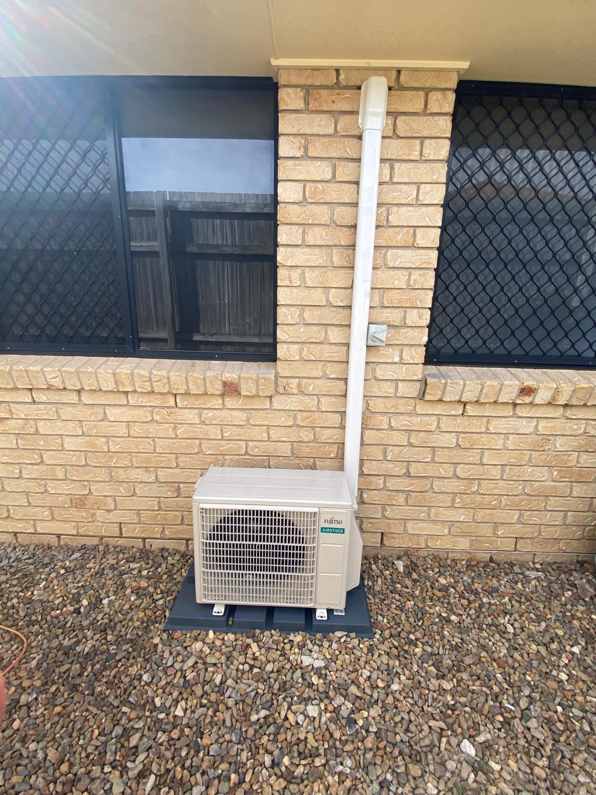 Outdoor air conditioning unit installation